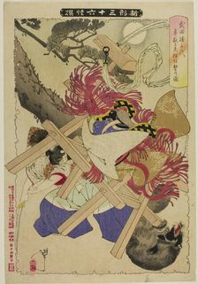 The Old Badger from the series "New Forms of Thirty-Six Ghosts", 1889. Creator: Tsukioka Yoshitoshi