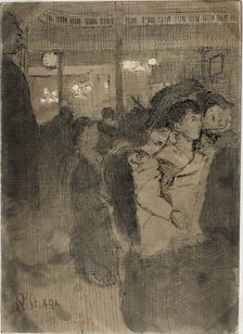 The Old Bedford (recto); The Gallery of the Old Bedford (verso), c. 1894. Creator: Walter Richard Sickert