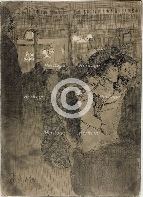 The Old Bedford (recto); The Gallery of the Old Bedford (verso), c. 1894. Creator: Walter Richard Sickert.