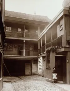 The "Old Bell," Holborn, inner courtyard., c1884. Creator: Henry Dixon & Son