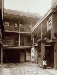 The "Old Bell," Holborn, inner courtyard., c1884. Creator: Henry Dixon & Son