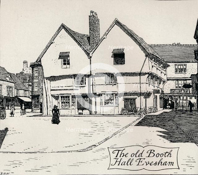 'The old Booth Hall, Evesham', 19th century. Artist: Edmund Hort New.