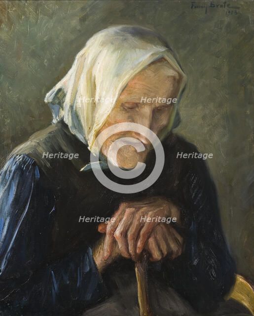 The Old Blind Woman, 1903. Creator: Fanny Brate.