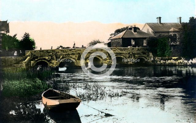 The Old Bridge, Christchurch, Dorset, 1926.Artist: Cavenders Ltd