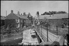 The Old Bridge and Footbridge, Chantry Place, Morpeth, Northumberland, c1955-c 1980. Creator: Ursula Clark