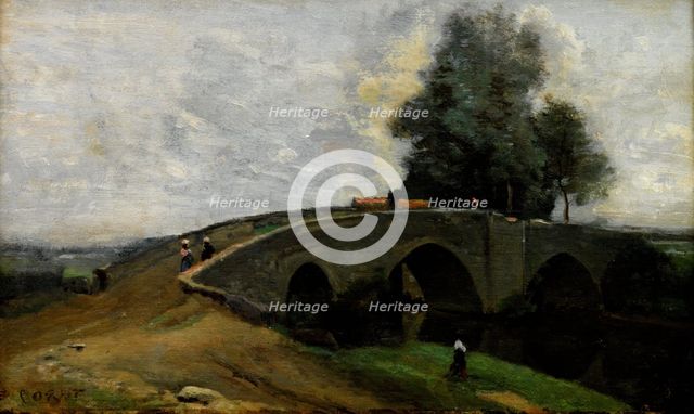The old bridge. Artist: Corot, Jean-Baptiste Camille (1796-1875)
