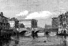 The Old Bridge at Leeds, 1873. Creator: Unknown