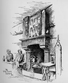 The Old Cock Tavern 1890. Artists: Percy Hetherington Fitzgerald, Unknown