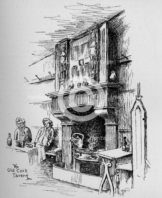 'The Old Cock Tavern', 1890. Artists: Percy Hetherington Fitzgerald, Unknown.