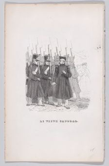 The Old Corporal from The Complete Works of Béranger, 1836. Creator: Auguste Raffet