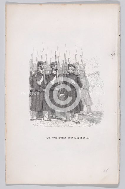 The Old Corporal from The Complete Works of Béranger, 1836. Creator: Auguste Raffet.