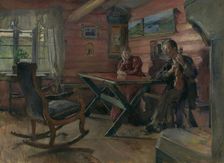 The Old Cottage at Kolbotn, Hulda and Arne Garborg's Home, 1896. Creator: Harriet Backer
