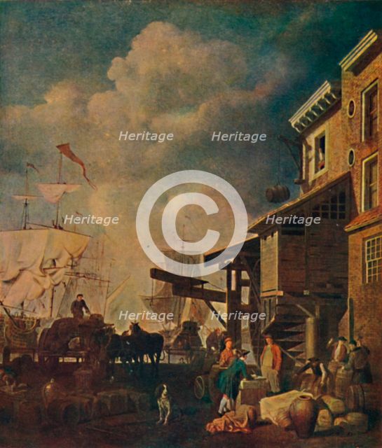 'The Old East India Wharf, London Bridge', c1700-1740, (1904). Artist: Peter Monamy.