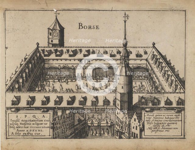 The Old Exchange in Antwerp, Early 17th cen.. Artist: Anonymous  