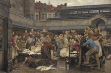 The Old Fish Market in Antwerp in 1882. Creator: Edgard Farasyn