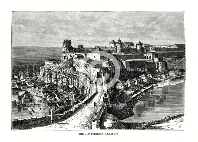 'The Old Fortress, Kamenetz', Ukraine, 1879. Artist: Hildibrand