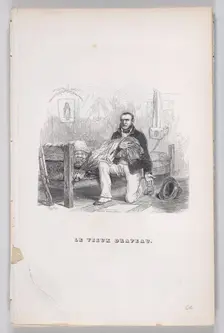The Old Flag from The Complete Works of Béranger, 1836. Creators: Auguste Raffet, Lacoste, Eugène Guillaumot