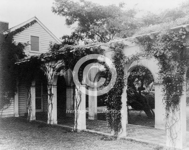 The old gallery at Mirador (Langhorne estate), Greenwood, Virginia, between 1933 and 1942. Creator: Frances Benjamin Johnston.