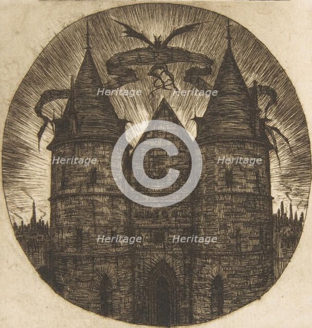 The Old Gate of the Palais de Justice, Paris, 1854. Creator: Charles Meryon.