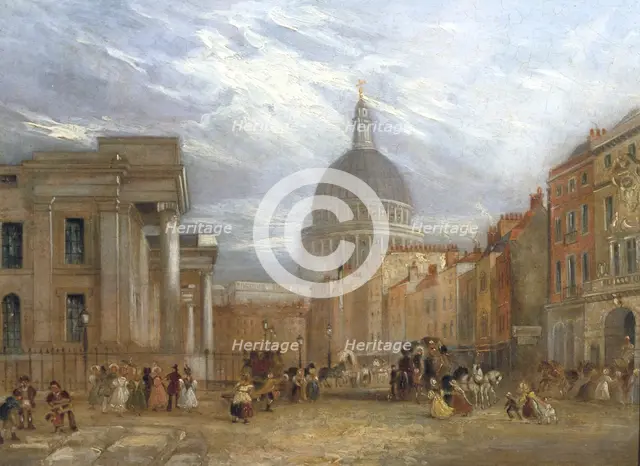 'The Old General Post Office and St Martin's le Grand', 1835.                                        Artist: George Sidney Shepherd