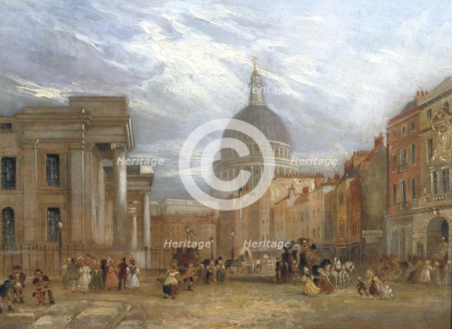 'The Old General Post Office and St Martin's le Grand', 1835.                                        Artist: George Sidney Shepherd