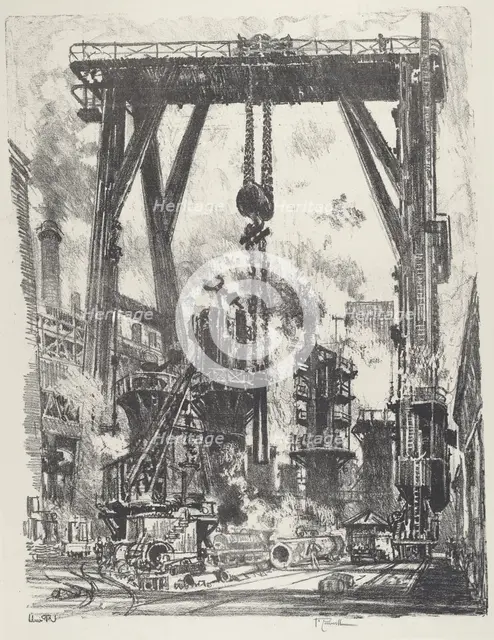 The Old Gun-Pit, 1916. Creator: Joseph Pennell.