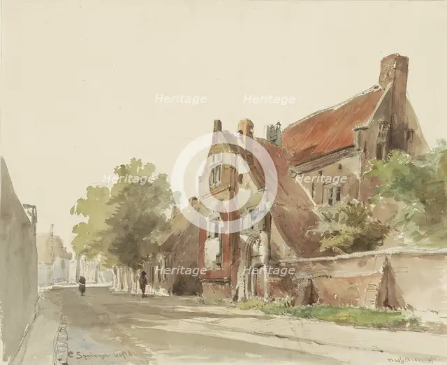 The old guesthouse in Hasselt, 1861. Creator: Cornelis Springer.
