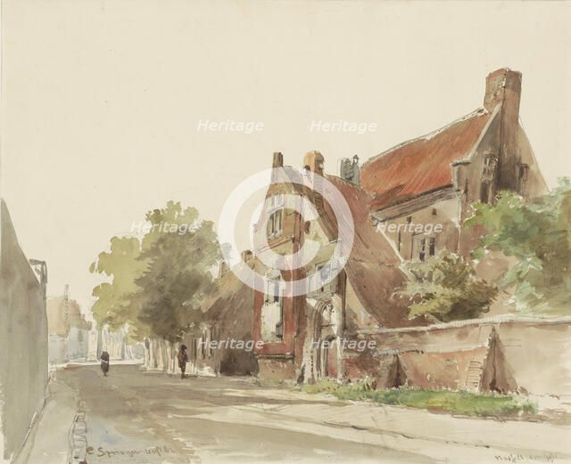 The old guesthouse in Hasselt, 1861. Creator: Cornelis Springer.