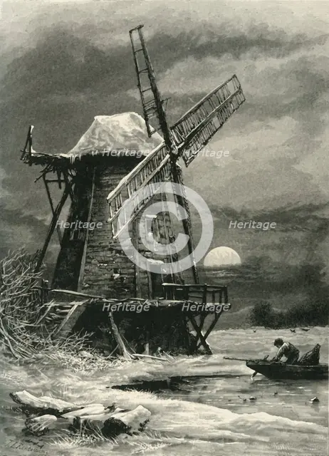 'The Old Hampton Windmill', c1870.
