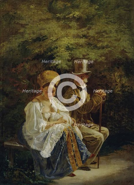 The old Hagestolz, 1847/1850. Creator: Mihaly Zichy.