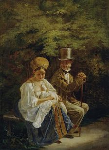 The old Hagestolz, 1847/1850. Creator: Mihaly Zichy