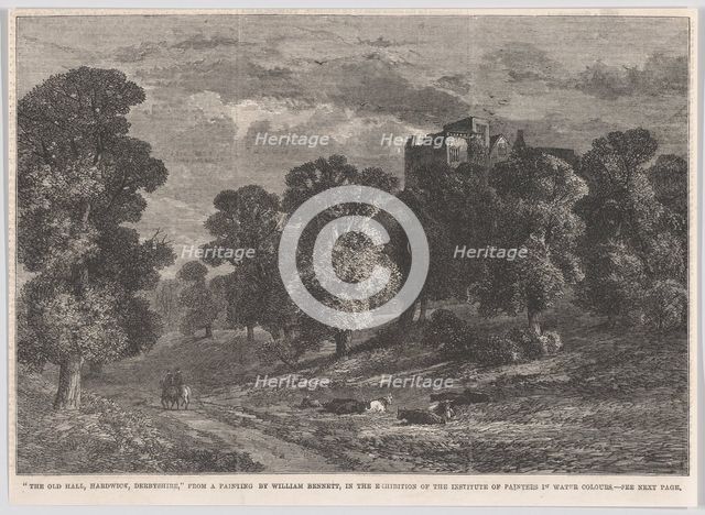 The Old Hall, Hardwick, Derbyshire, from "Illustrated London News", May 23, 1863. Creator: Unknown.
