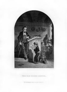 The Old Hedge School 1872.Artist: C Burt