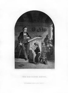 The Old Hedge School 1872.Artist: C Burt