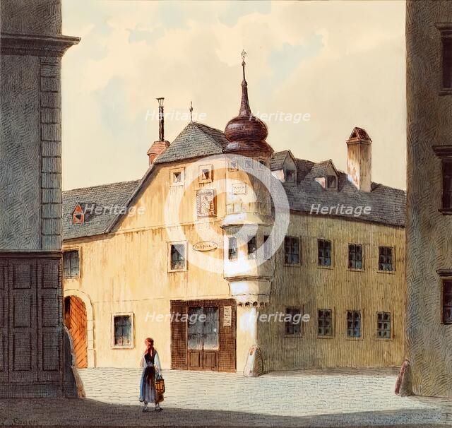 The old house at the new building in Vienna, undated. Creator: Franz Sager.