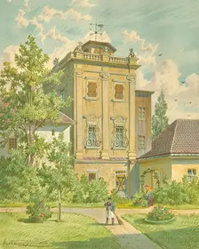 The old Hundsturm in Vienna's 5th district, undated. Creator: Franz Gerasch