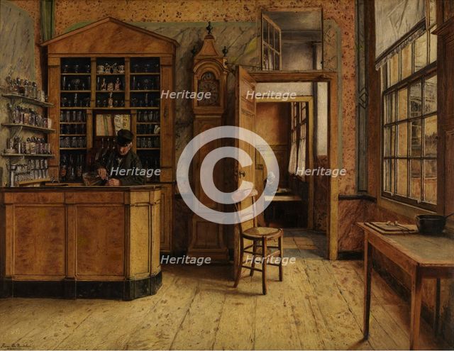 The old Inn "Het Loodshuis" in Antwerp, 1877. Creator: Henri Jean Augustin de Braekeleer.