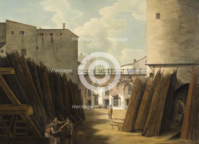 The old iron scales at Slussen, Stockholm, mid-19th century. Creator: Johan Fredrik Julin.