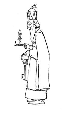 The Old King Himself Went Out To Open It c1930. Artist: W Heath Robinson