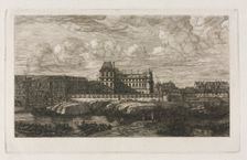 The Old Louvre from a Painting by Zeeman, 1651, 1866. Creator: Charles Meryon (French, 1821-1868)