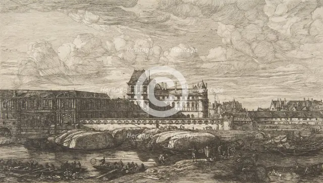 The Old Louvre, Paris, after Zeeman, 1865-66. Creator: Charles Meryon.