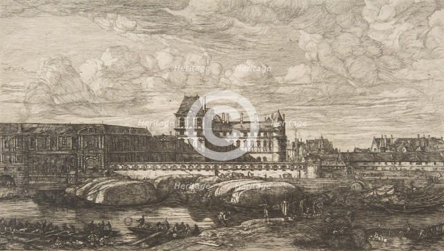 The Old Louvre, Paris, after Zeeman, 1865-66. Creator: Charles Meryon.