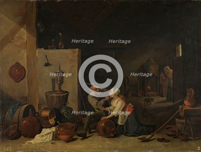 The Old Man and the Maid, 1630. Creator: David Teniers II.