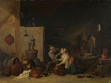 The Old Man and the Maid, 1630. Creator: David Teniers II