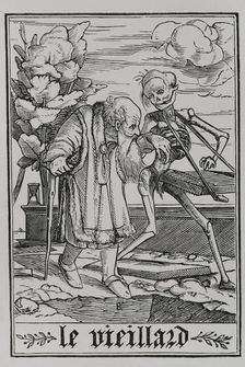 The Old Man from "The Dance of Death", 1538, (1877). Creator: Unknown