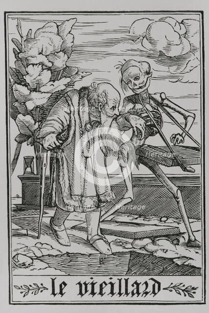 The Old Man from "The Dance of Death", 1538, (1877).  Creator: Unknown.