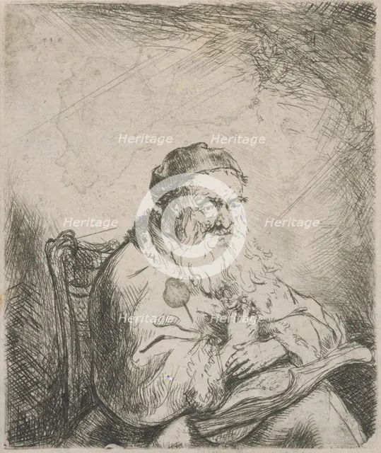 The old man with a leaf of trefoil on his coat, 1642-1669. Creator: Ferdinand Bol.
