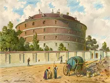 The old madhouse in Vienna (Fools Tower), called "Kaiser Joseph-Gugelhupf"., undated. Creator: Franz Gerasch