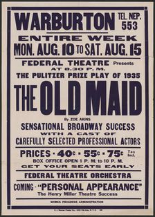 The Old Maid, [Yonkers, NY?], [193-]. Creator: Unknown