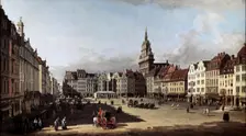 The Old Market Place in Dresden c1750-c1752. Artist: Bernardo Bellotto